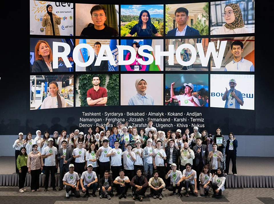 Roadshow volunteers across the regions of Uzbekistan