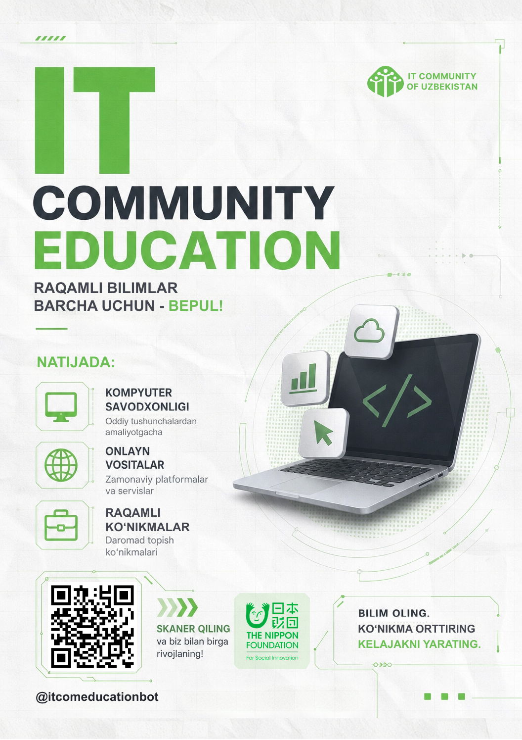 IT Community Education — рақамли билимлар барча учун бепул